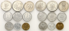 Polish collector coins - PRL
POLSKA / POLAND/ POLEN / POLOGNE / POLSKO

PRL. Destrukty mennicze, set 9 pieces 

Monety wybite na przyciętych krąż...