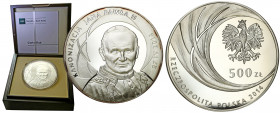 Polish collector coins after 1949
POLSKA / POLAND / POLEN / POLOGNE / POLSKO

III RP. 500 zlotych 2014 - Kanonizacja Jana Pawła II - 1 kg Ag 999 
...