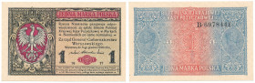 Polish Banknotes 1916-1948
POLSKA/ POLAND/ POLEN / PAPER MONEY / BANKNOT

1 marek (mark) polska 1916 series B - Generał 

Wyśmienicie zachowany e...