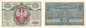 Polish Banknotes 1916-1948
POLSKA/ POLAND/ POLEN / PAPER MONEY / BANKNOT

5 marek polskich 1916 series B, Generał, biletów, EXCELLENT i RARE 

Pi...