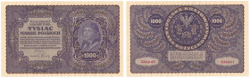 Polish Banknotes 1916-1948
POLSKA/ POLAND/ POLEN / PAPER MONEY / BANKNOT

1.000 marek polskich 1919 II series AK 

Lekko zafalowany papier w okol...