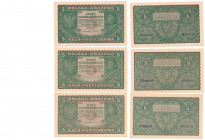 Polish Banknotes 1916-1948
POLSKA/ POLAND/ POLEN / PAPER MONEY / BANKNOT

5 marek polskich 1919, series II series N, AO, CF set 3 pieces 

Wyśmie...