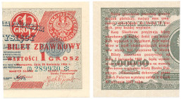 Polish Banknotes 1916-1948
POLSKA/ POLAND/ POLEN / PAPER MONEY / BANKNOT

1 grosz 1924 series CD, PRAWY - EXCELLENT 

Nadruk na prawej stronie. P...