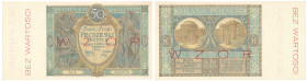 Polish Banknotes 1916-1948
POLSKA/ POLAND/ POLEN / PAPER MONEY / BANKNOT

SPECIMEN / PATTERN 50 zlotych 1925 series A - RZADKOŚĆ R4 

Czerwony, o...