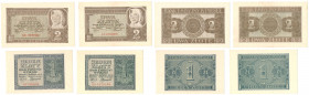 Polish Banknotes 1916-1948
POLSKA/ POLAND/ POLEN / PAPER MONEY / BANKNOT

1 zloty 1941 series BD, AF i 2 zlote 1941 series AC, AE, set 4 pieces 
...