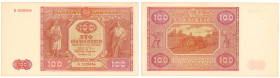 Polish Banknotes 1916-1948
POLSKA/ POLAND/ POLEN / PAPER MONEY / BANKNOT

100 zlotych 1946, series D 

Niewielkie przebarwienia papieru, ale bank...