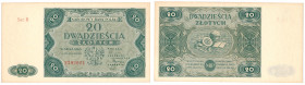 Polish Banknotes 1916-1948
POLSKA/ POLAND/ POLEN / PAPER MONEY / BANKNOT

20 zlotych 1947 series B - BEAUTIFUL 

Rzadszy banknot w pięknym stanie...