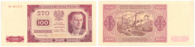 Polish Banknotes 1916-1948
POLSKA/ POLAND/ POLEN / PAPER MONEY / BANKNOT

100 zlotych 1948 series M - RARE 

Banknot po fachowej konserwacji. Trz...