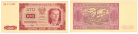 Polish Banknotes 1916-1948
POLSKA/ POLAND/ POLEN / PAPER MONEY / BANKNOT

100 zlotych 1948 series KR - BEAUTIFUL 

Piękny stan zachowania.Lucow 1...