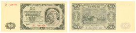 Polish Banknotes 1916-1948
POLSKA/ POLAND/ POLEN / PAPER MONEY / BANKNOT

50 zlotych 1948 series EL - BEAUTIFUL 

Emisyjny stan zachowania.Lucow ...