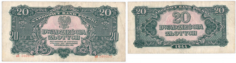 Polish Banknotes 1916-1948
POLSKA/ POLAND/ POLEN / PAPER MONEY / BANKNOT

20 ...