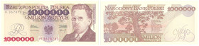Banknotes of the Polish Peoples Republic and the Third Republic of Poland
POLSKA/ POLAND/ POLEN / PAPER MONEY / BANKNOT

1.000.000 zlotych 1993 ser...
