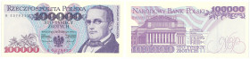 Banknotes of the Polish Peoples Republic and the Third Republic of Poland
POLSKA/ POLAND/ POLEN / PAPER MONEY / BANKNOT

100.000 zlotych 1993 serie...