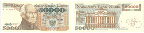 Banknotes of the Polish Peoples Republic and the Third Republic of Poland
POLSKA/ POLAND/ POLEN / PAPER MONEY / BANKNOT

50.000 zlotych 1989 series...