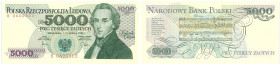 Banknotes of the Polish Peoples Republic and the Third Republic of Poland
POLSKA/ POLAND/ POLEN / PAPER MONEY / BANKNOT

5.000 zlotych 1982 series ...