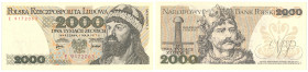 Banknotes of the Polish Peoples Republic and the Third Republic of Poland
POLSKA/ POLAND/ POLEN / PAPER MONEY / BANKNOT

2.000 zlotych 1977 series ...