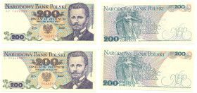 Banknotes of the Polish Peoples Republic and the Third Republic of Poland
POLSKA/ POLAND/ POLEN / PAPER MONEY / BANKNOT

200 zlotych 1976 series L,...