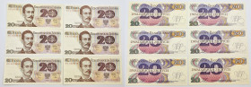 Banknotes of the Polish Peoples Republic and the Third Republic of Poland
POLSKA/ POLAND/ POLEN / PAPER MONEY / BANKNOT

20 zlotych 1982, set 6 pie...