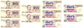 Banknotes of the Polish Peoples Republic and the Third Republic of Poland
POLSKA/ POLAND/ POLEN / PAPER MONEY / BANKNOT

20 zlotych 1982, set 5 pie...