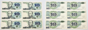 Banknotes of the Polish Peoples Republic and the Third Republic of Poland
POLSKA/ POLAND/ POLEN / PAPER MONEY / BANKNOT

10 zlotych 1982, set 6 pie...