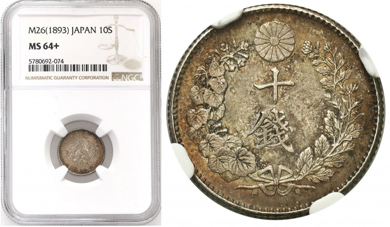 China
WORLD COINS

Japan, Mutsuhito (Meiji). 10 dream year 26 (1893) NGC MS64...