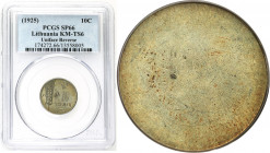 Lithuania
WORLD COINS

Lithuania. PROBA/PATTERN single-sided 10 centu (centas) 1925 PCGS SP66 (2 MAX)

Próbna, jednostronna odbitka międzywojenne...