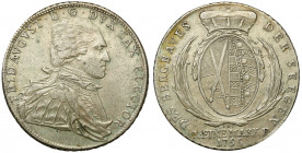 Germany
WORLD COINS

Saxony. Frederick Augustus III (1763-1806). Thaler 1795 IEC, Dresden 

Zielonkawa patyna.Davenport 2701

Details: 28,00 g ...