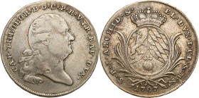 Germany
WORLD COINS

Germany (Deutschland), Karl Theodor (1777-1799). Konventionstaler 1797, Munich - less frequent 

Kolorowa patyna. Rzadszy ty...