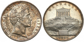 Germany
WORLD COINS

Germany (Deutschland), Bavaria. Ludwik I. Doppeltaler (2 thalers) 1842, Walhalla 

Kolorowa patyna, ślady dawnego czyszczeni...