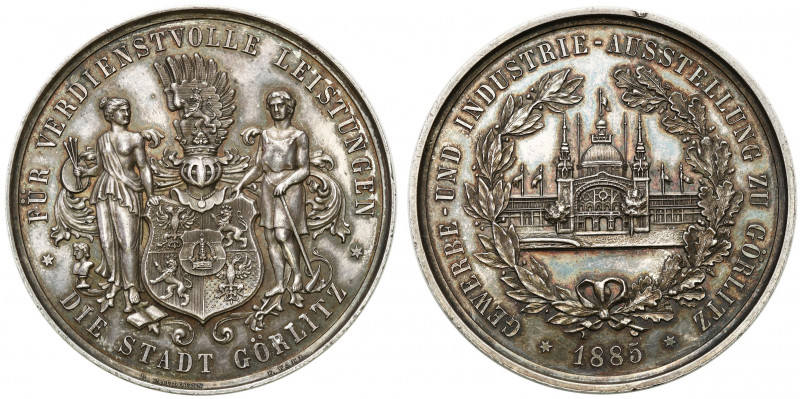 Germany
WORLD COINS

Silesia. Grlitz - Zgorzelec. Medal 1885 for well-deserve...