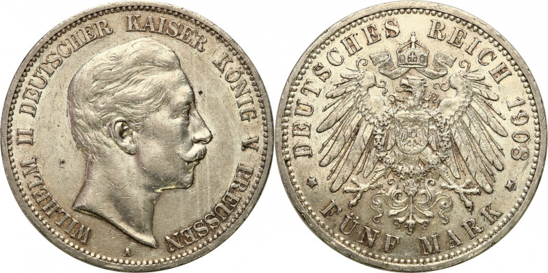 Germany
WORLD COINS

Germany (Deutschland), Prussia. 5 marks 1908 A, Berlin ...