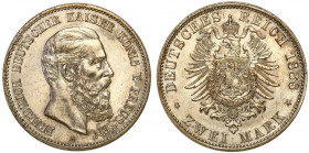 Germany
WORLD COINS

Germany (Deutschland), Prussia. 2 mark (mark) 1888 A, Berlin 

Lekkie przetarcie tła.AKS 122; Jaeger 98

Details: 11,10 g ...