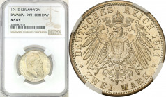 Germany
WORLD COINS

Germany (Deutschland), Bavaria. 2 brands (mark) 1911 D, Munich NGC MS63 - BEAUTIFUL 

Moneta wybita na 90 rocznicę urodzin L...