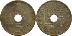 Germany
WORLD COINS

Germany (Deutschland), Nebengebite - Reichskreditkassen. 5 pfennigs 1940, Berlin 

Ciekawszy typ monety.Jaeger 618

Detail...