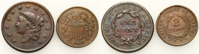 USA
WORLD COINS

USA. Cent 1836, 2 cents 1864, Philadelphia, set of 2 coins 

Patyna.

Details: Cu 
Condition: 3/3+ (VF/VF+)