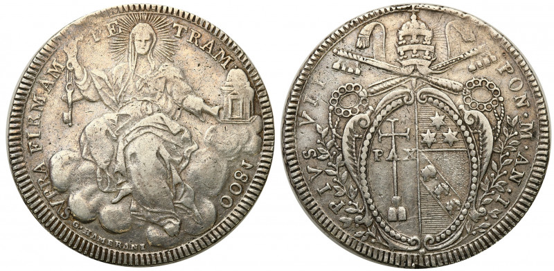 Vatican
WORLD COINS

Vatican. Pius VII (1800-1823). Scudo AN I (1800), Rome ...