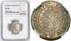 Hungary
WORLD COINS

Hungary, Leopold I (1658-1705). 6 cutters 1670 KB, Kremnica NGC MS65 (2 MAX) 

Druga najwyższa nota gradingowa na świecie.Ws...