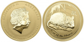Australien 2008 100 Dollar Gold Year of the Mouse 31,1g selten Lunar Proof