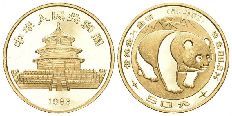 CHINA und Südostasien China Volksrepublik, seit 1949
50 Yuan GOLD 1983. Panda. 1...