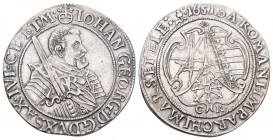Sachsen-Kurlinie ab 1547 (Albertiner)
Johann Georg I. (1611-) 1615-1656 1/4 Taler 1651, CR-Dresden C/K 198 Kohl 169 Selten. Fast vorzüglich/vorzüglich...