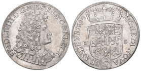 BRANDENBURG-PREUSSEN, Friedrich III., 1688-1701, Gulden =2/3 Taler 1690 BH, Minden. 17,27g. Dav.277, v.Schr.231b Prächtige Qualität unzirkuliert