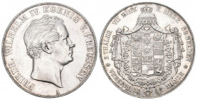 DEUTSCHLAND. Hessen-Darmstadt. (D) Ludwig II. 1830-1848 Doppeltaler zu 3 1/2 Gulden 1844, Darmstadt. ST am Halsabschnitt. AKS:100, J:41 bis unzirkulie...