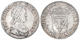 Frankreich 1644 1/4 Ecu Silber 6,4g KM 161,1 sehr schön vorzüglich