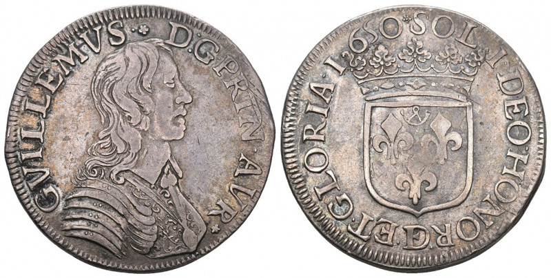 FRANKREICH/FEODALES ORANGE Guillaume IX, 1647-1650. Ecu 1650. 26,91 g. Dav. 3844...