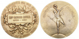 Lyon 1921 Silbermedaille vergoldet 41,8g selten 45mm vorzüglich