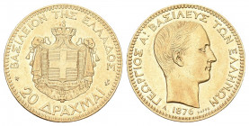 GRIECHENLAND. Georg I. 1863-1913. 20 Drachmen 1876 A, Paris. 6.44 g. Divo 46. Fr. 15. Vorzüglich