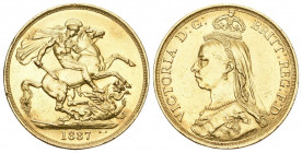 Grossbritannien 1887, 2 Pfund, Gold, Victoria, Fb. 391, vorzüglich berieben
