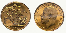 Great Britain 1911 Sovereign 1 Pfund Gold 7,98g sehr selten in dieser Qualität PR 62 CAM Proof