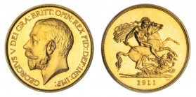 Great Britain 1911 2 Pfund Gold sehr selten PR 62 CAM