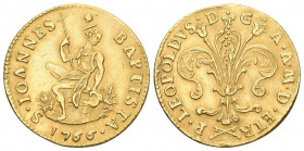 ITALIEN
TOSCANA Pietro Leopoldo di Lorena, 1765-1790. Ruspone (3 Zecchini) 1766, Florenz. 10,44 g. Fb. 334, Montag­ano 369/2 (R2).
R Sehr attraktives ...